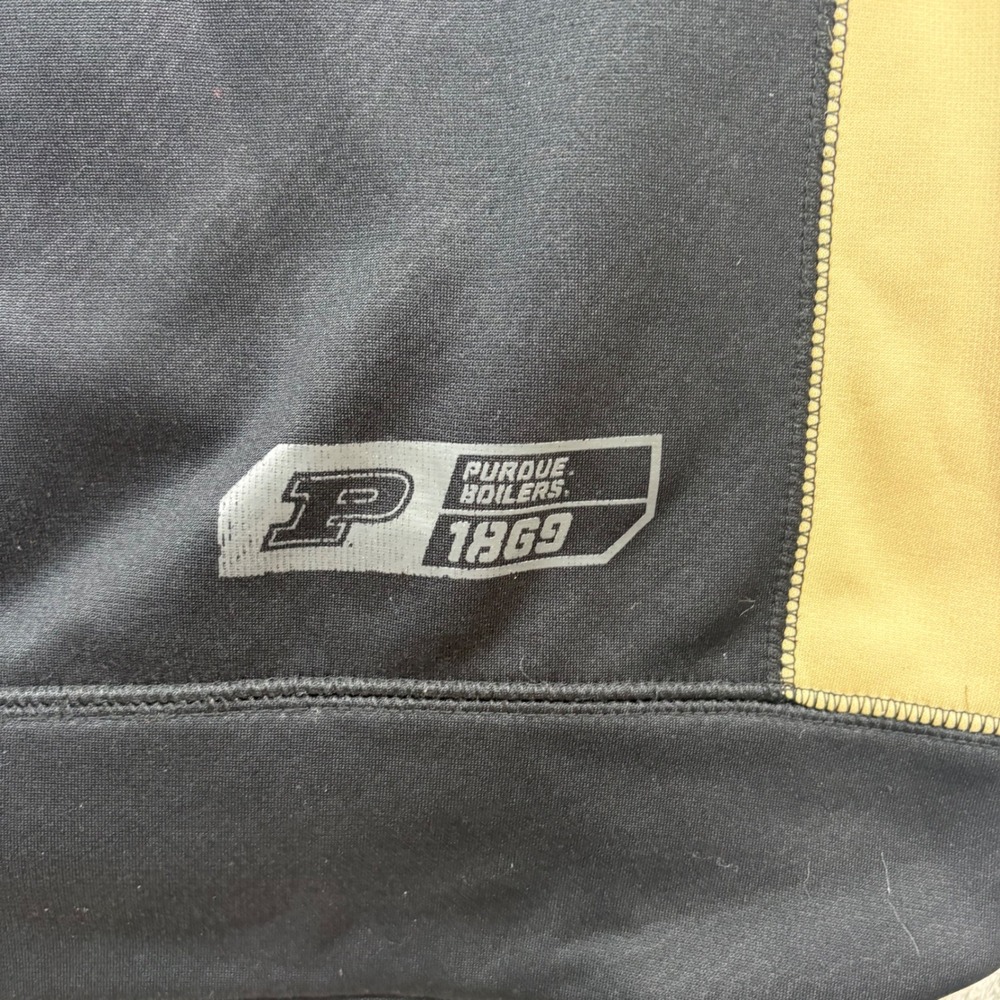 Nike Purdue Boilers Hoodie Mens Medium Black Gold Therma-FIT NCAA Sweatshirt - Picture 10 of 12